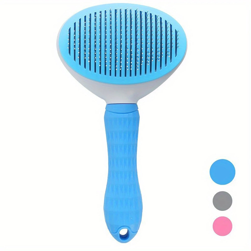 NestNudge Self-Cleaning Slicker Brush — One-Click Grooming Brush for Cats & Small-to-Medium Dogs
