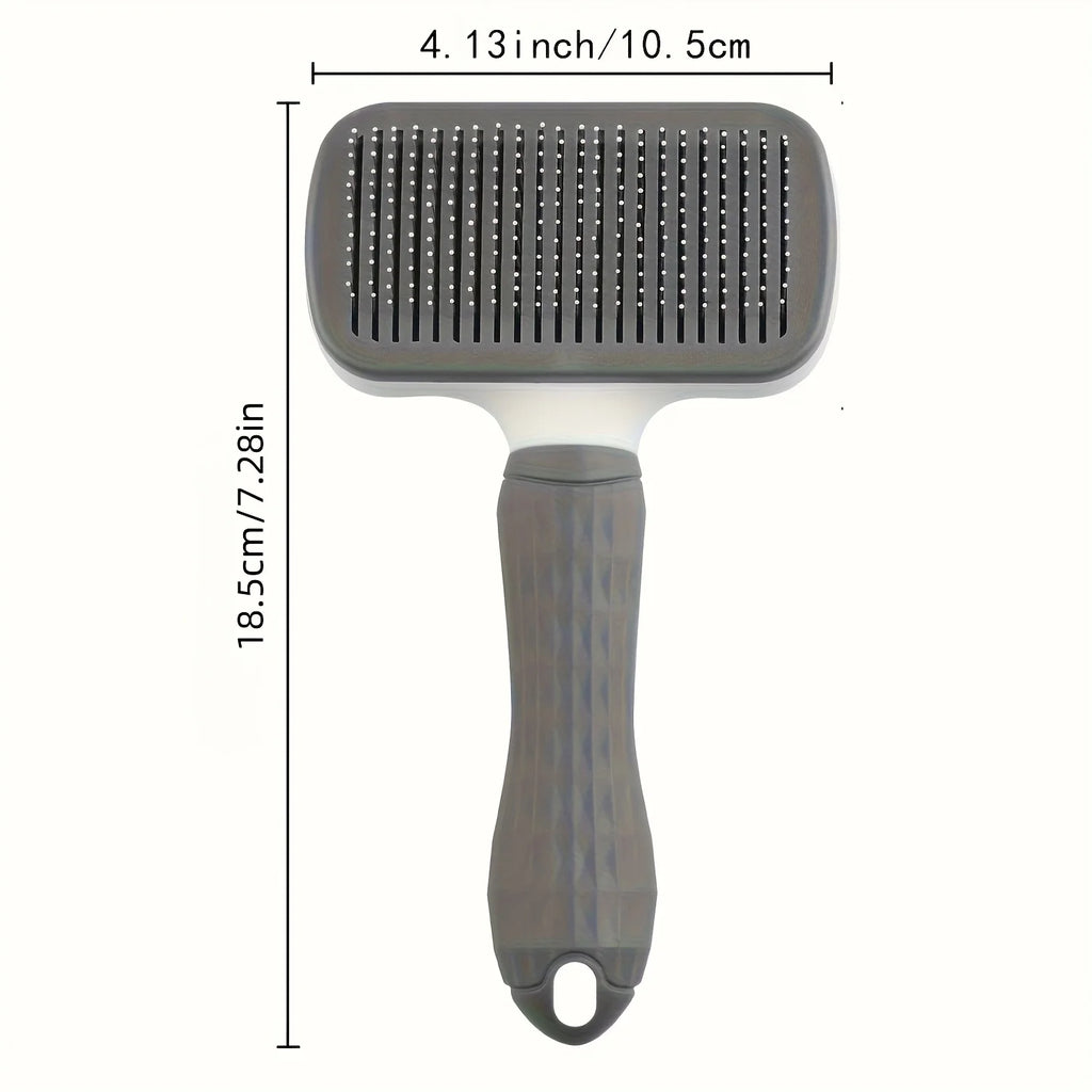NestNudge Self-Cleaning Slicker Brush — One-Click Grooming Brush for Cats & Small-to-Medium Dogs